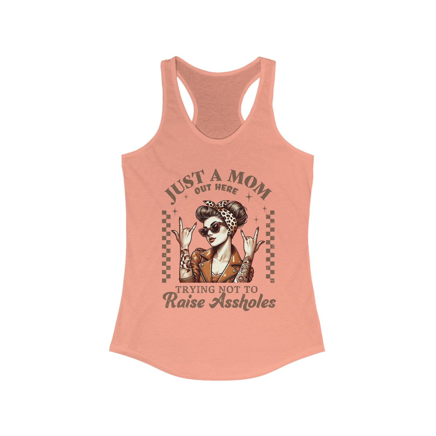 Mom Racerback Tank Top - Just A Mom Design
