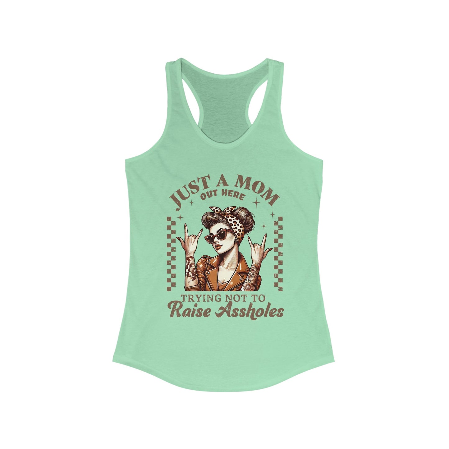 Mom Racerback Tank Top - Just A Mom Design