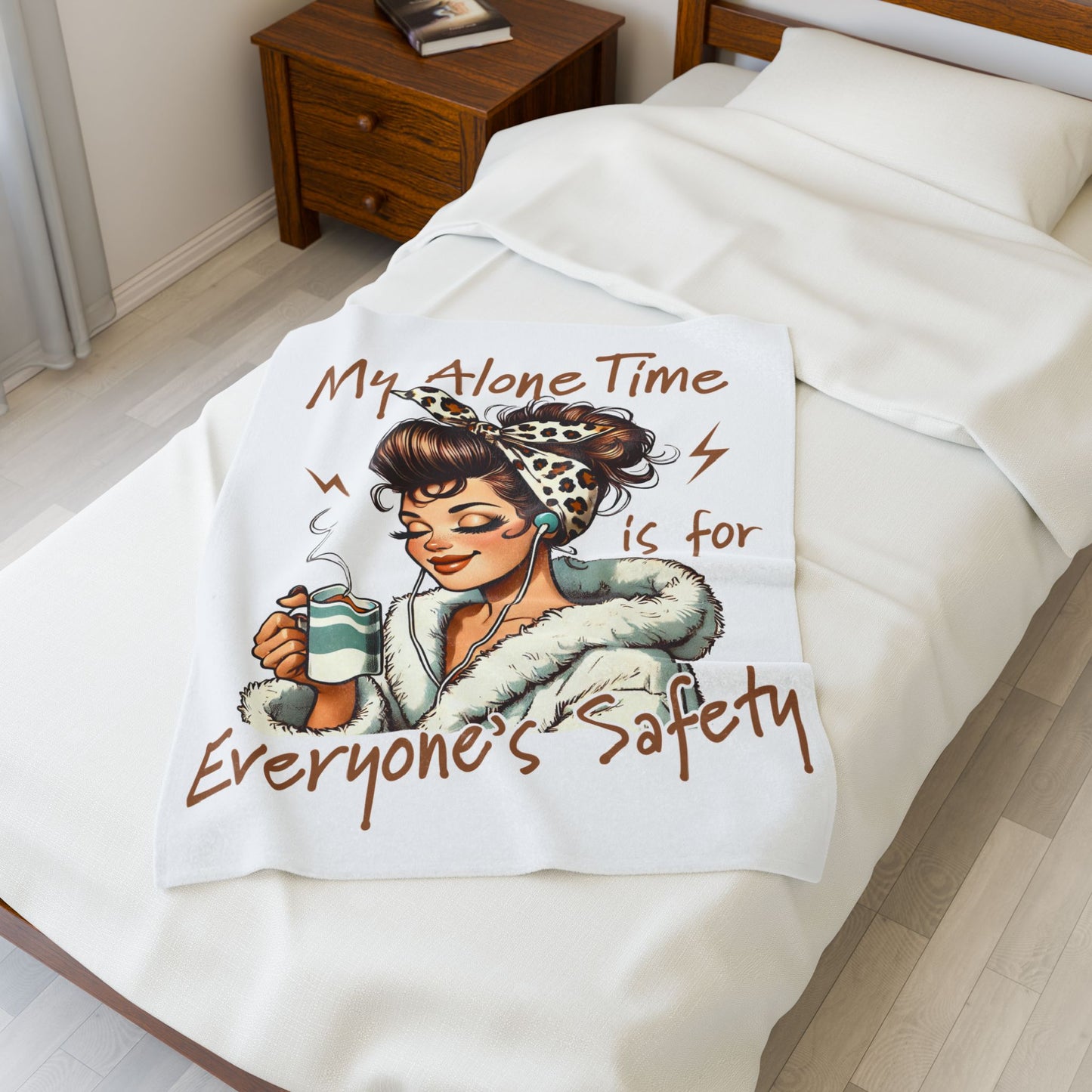 Velveteen Plush Blanket - Alone Time Blanket