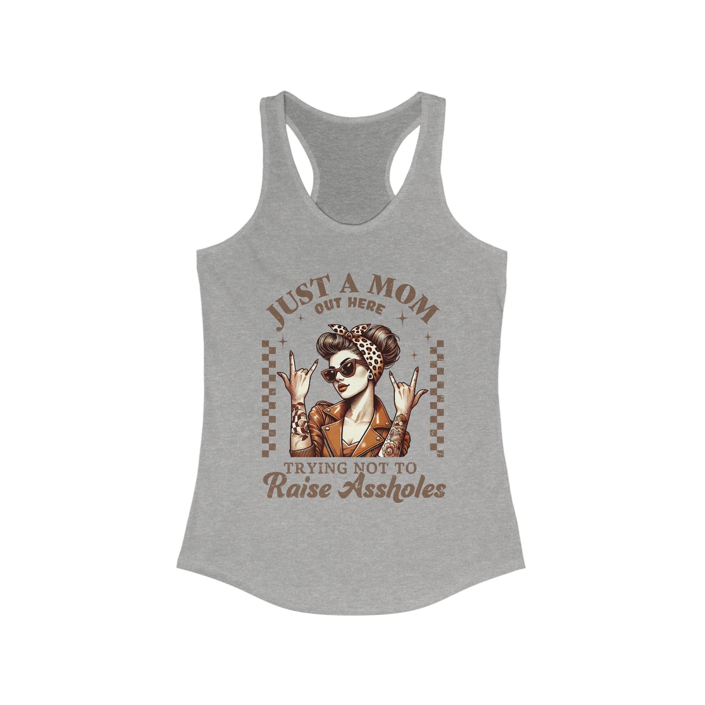 Mom Racerback Tank Top - Just A Mom Design