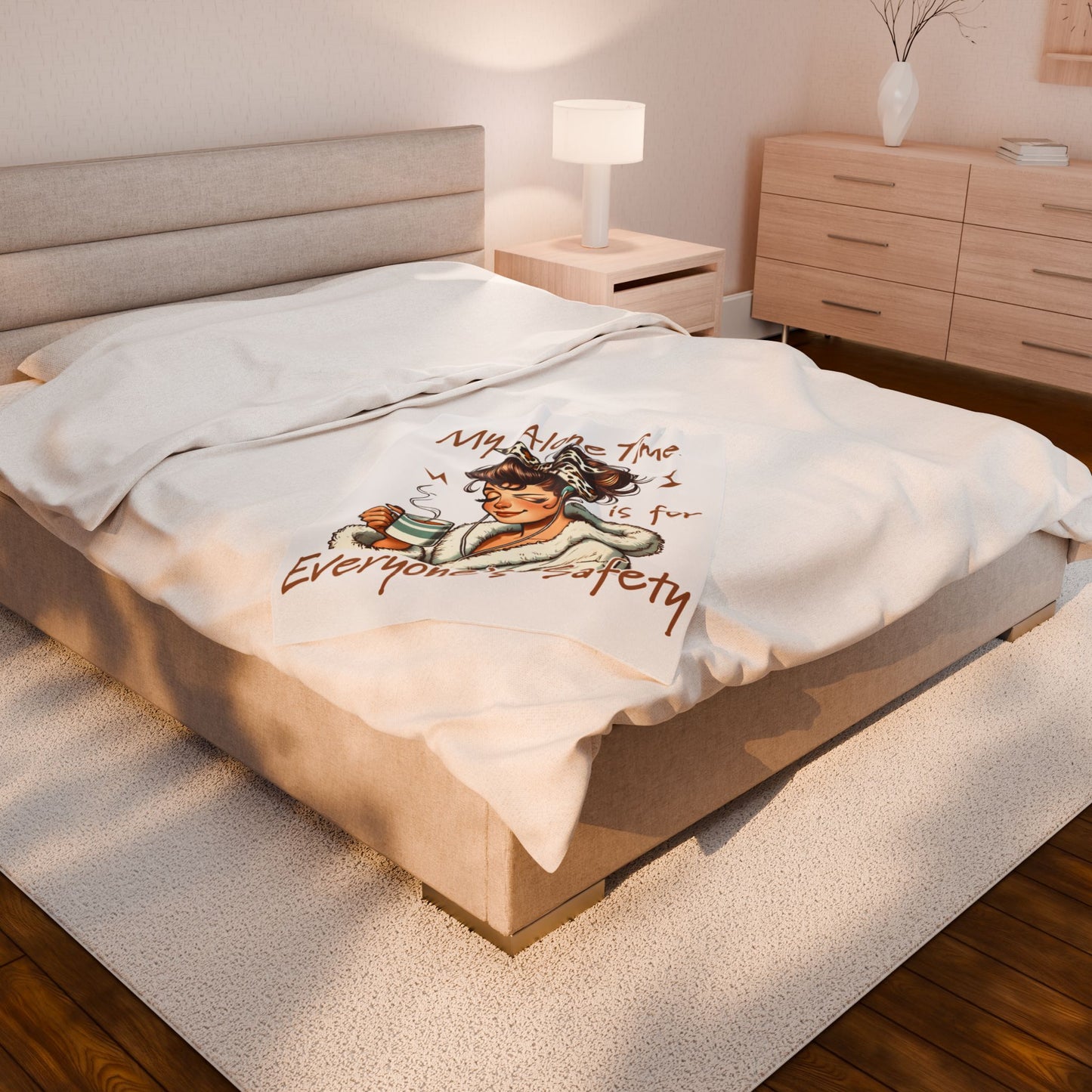 Velveteen Plush Blanket - Alone Time Blanket