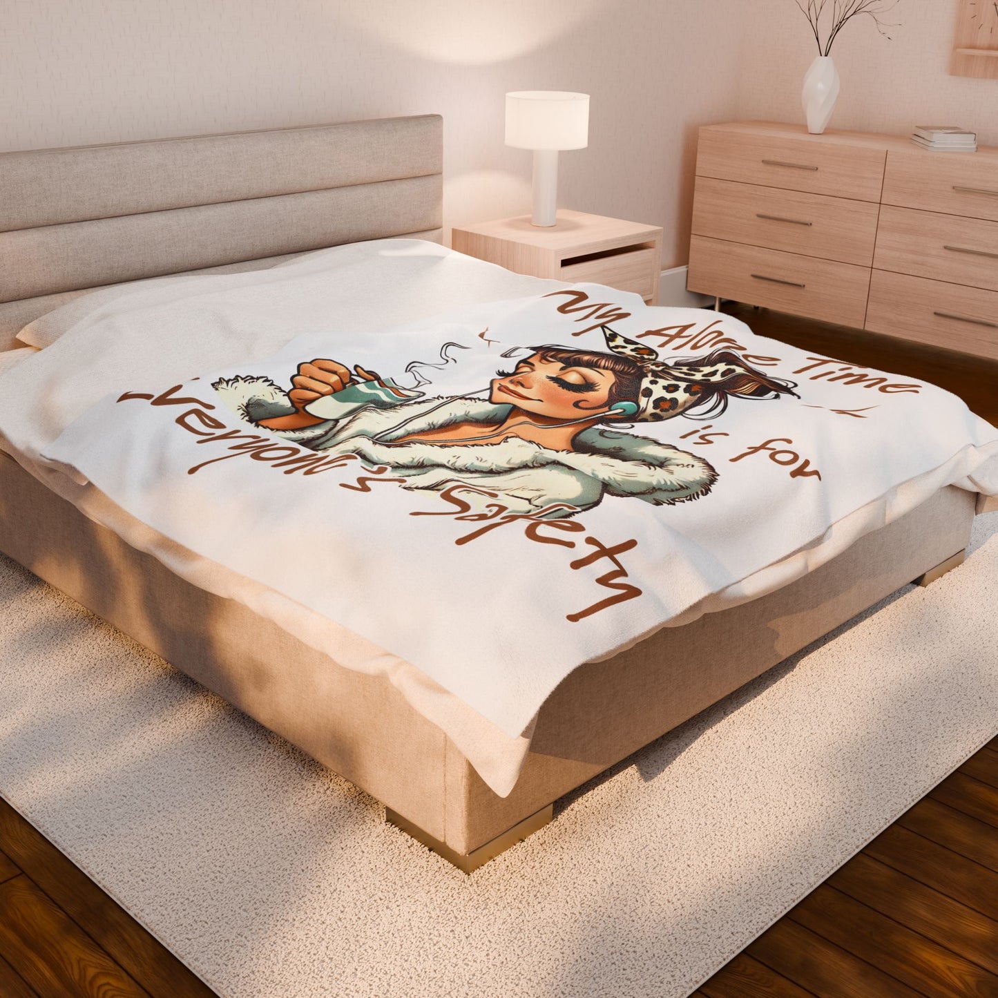 Velveteen Plush Blanket - Alone Time Blanket