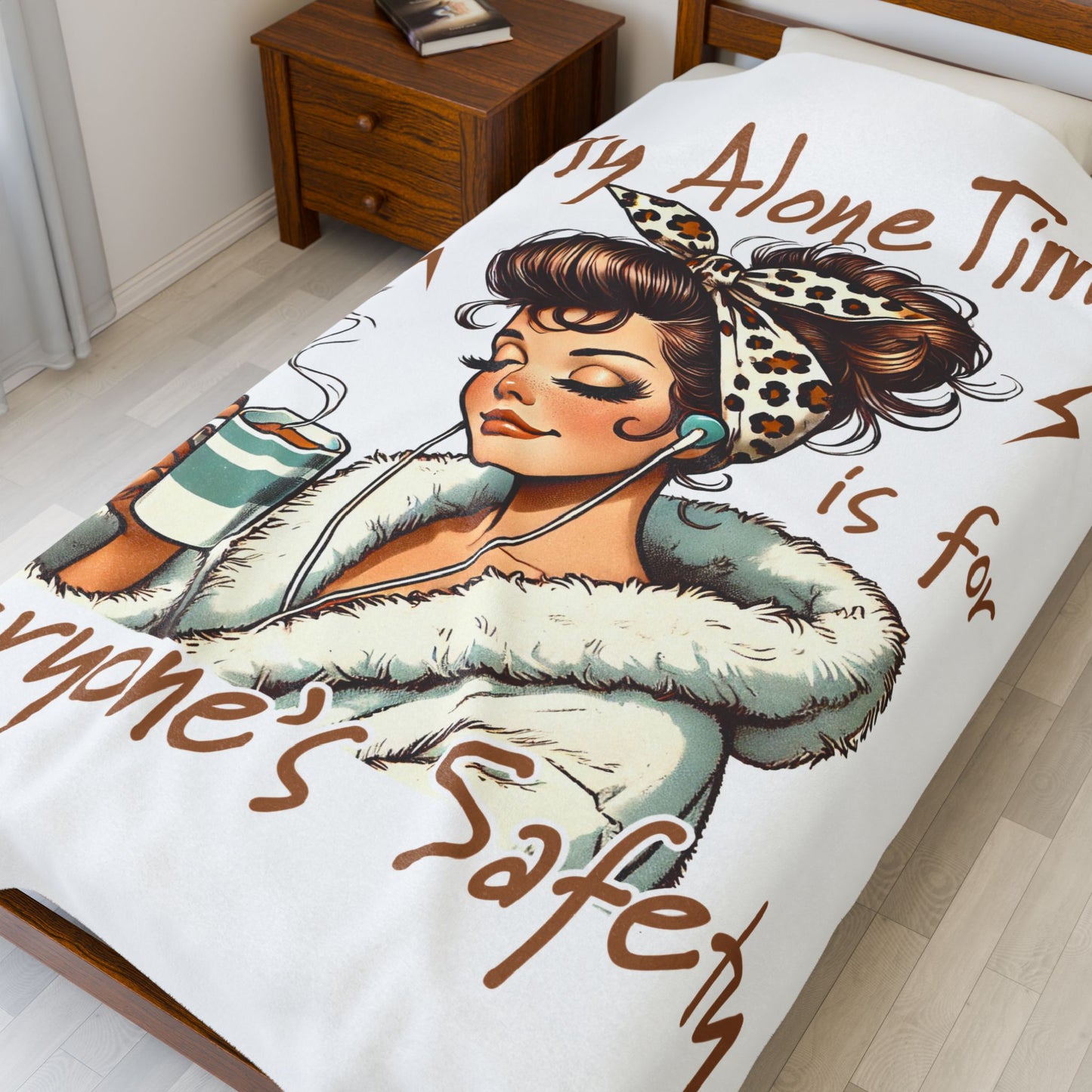 Velveteen Plush Blanket - Alone Time Blanket