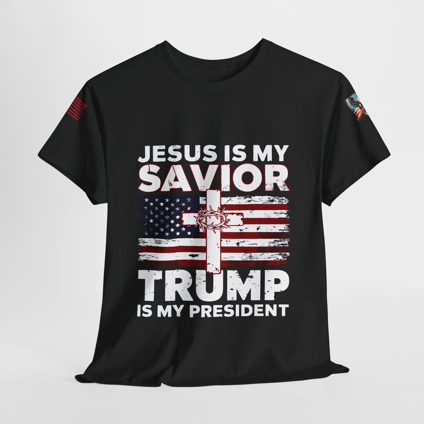 Trump Savior Cotton Tee, Political t-shirt, Patriotic shirt, Conservative apparel, Trump supporter gift, Rally shirt