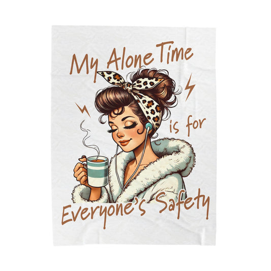 Velveteen Plush Blanket - Alone Time Blanket