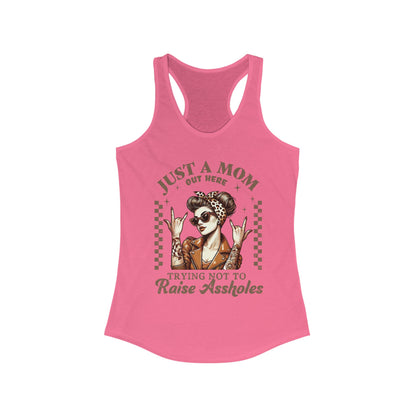 Mom Racerback Tank Top - Just A Mom Design
