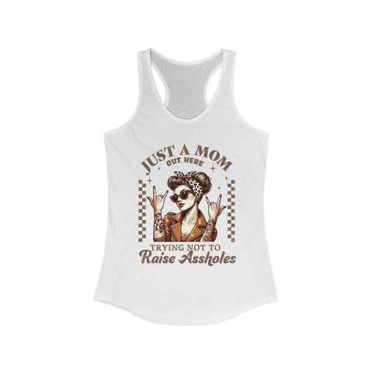 Mom Racerback Tank Top - Just A Mom Design
