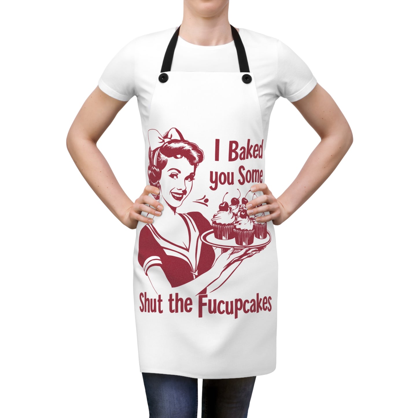 Kitchen Apron - Shut the Fucupcakes Funny Cooking Apron