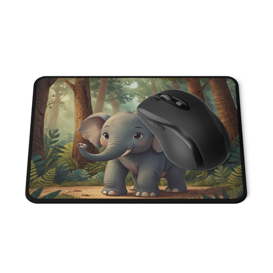 Gaming Mouse Pad Elephant in Forest Design