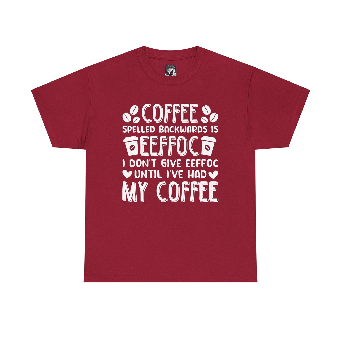 T-Shirt with EEFFOC Design -Coffee Spelled Backwards